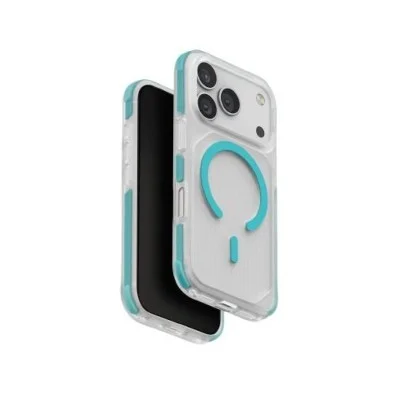 Uniq Hybrid Iphone 17 Pro Max (2025) Magclick Charging Combat Active - Frost Clear / Turquoise